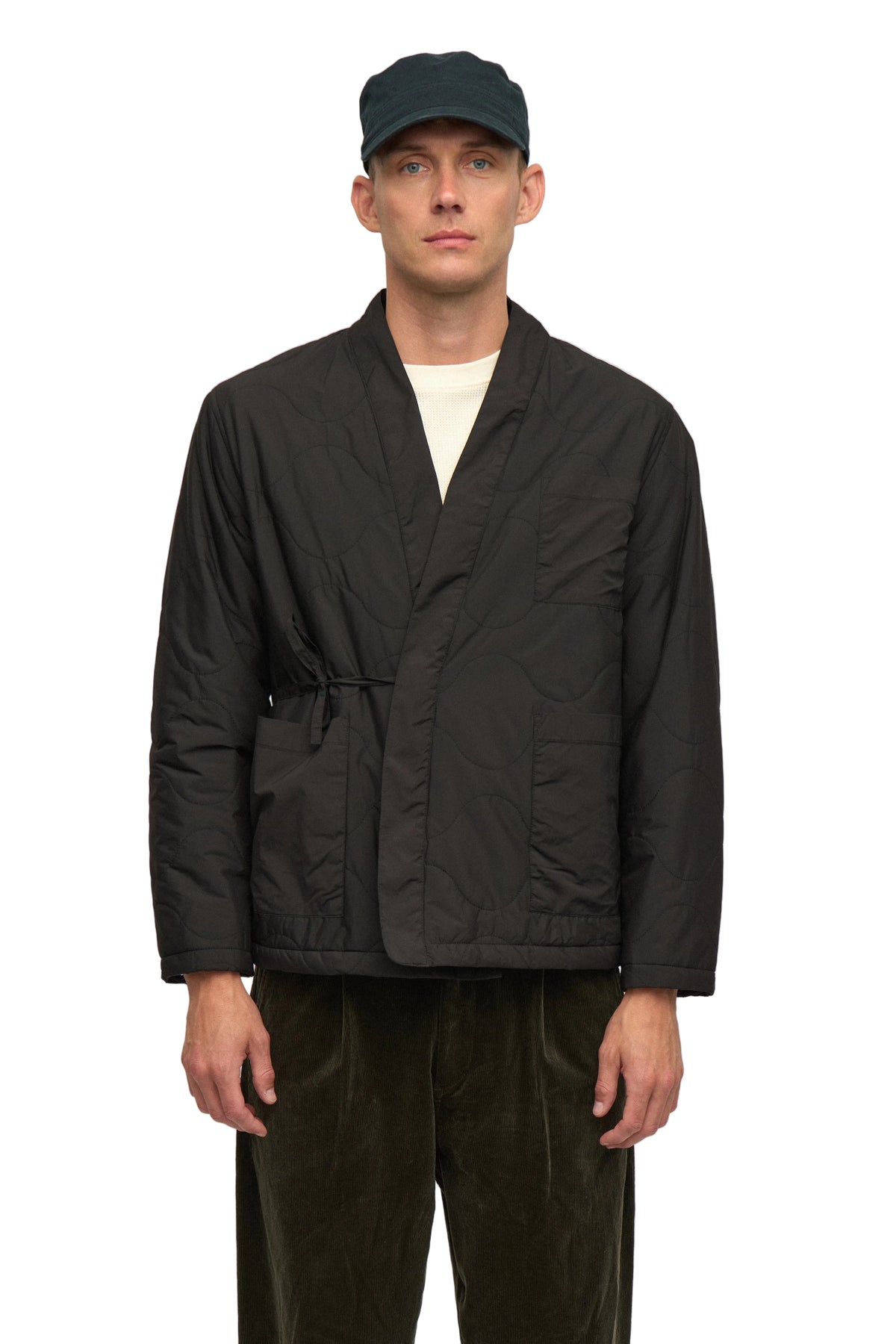 JESPER QUILT KIMONO, Caviar - Anerkjendt