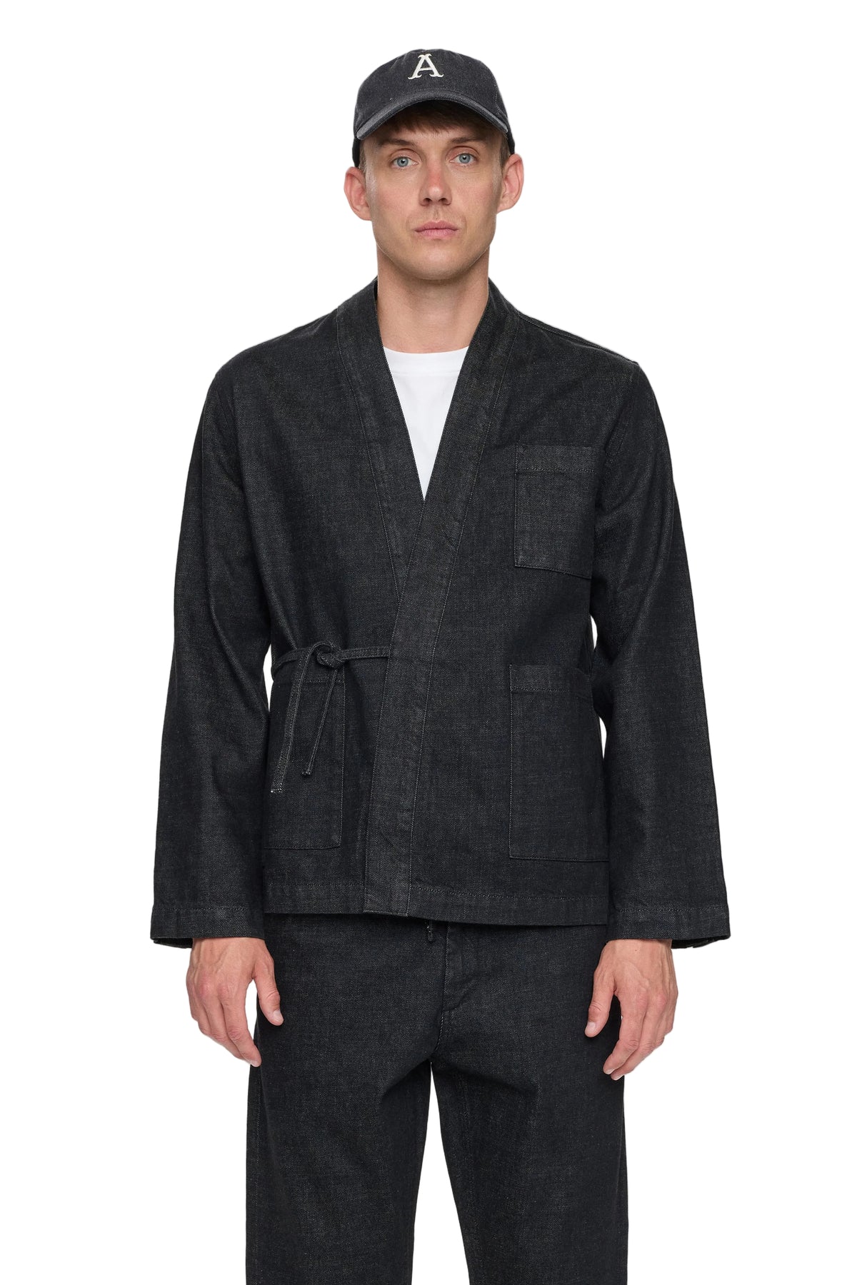 JESPER SELVEDGE DENIM KIMONO, Black - Anerkjendt