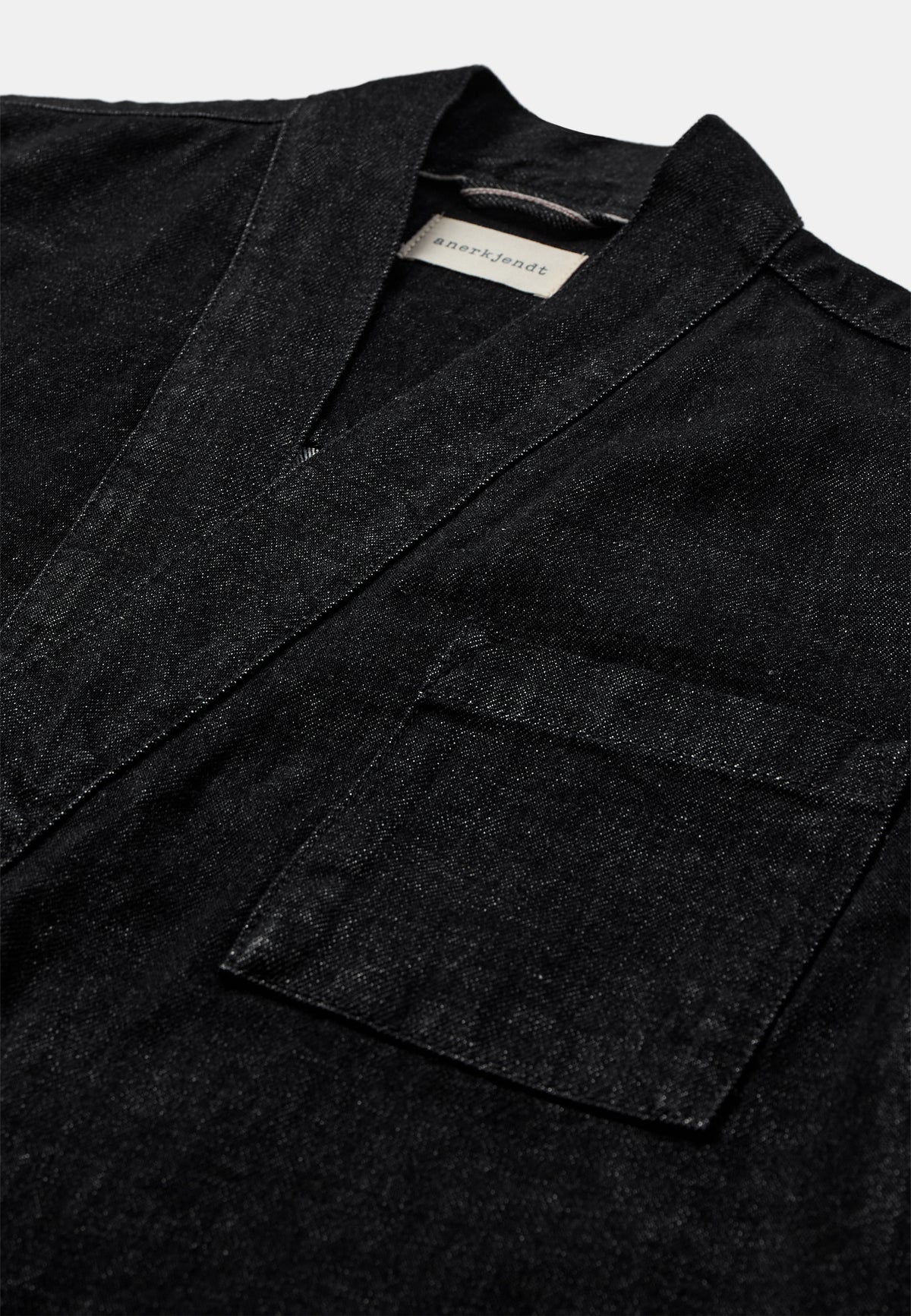 JESPER SELVEDGE DENIM KIMONO, Black - Anerkjendt