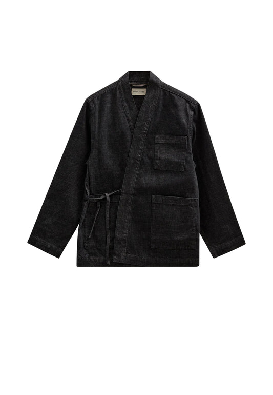 JESPER SELVEDGE DENIM KIMONO, Black - Anerkjendt