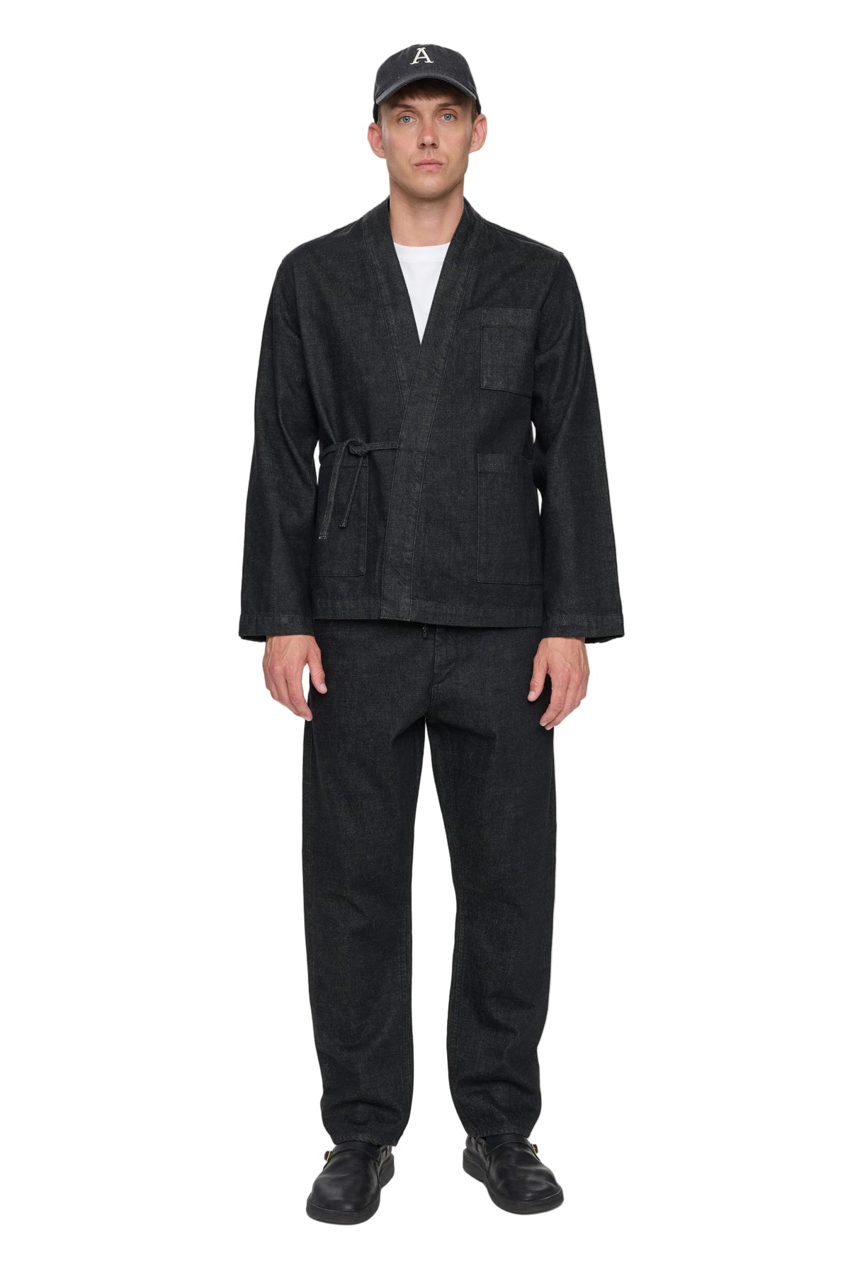 JESPER SELVEDGE DENIM KIMONO, Black - Anerkjendt
