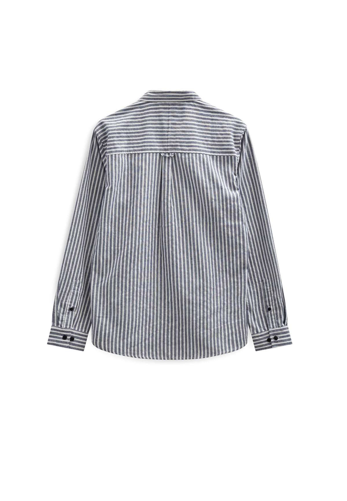 LEIF STRIPE LS SHIRT, Sky Captain - Anerkjendt
