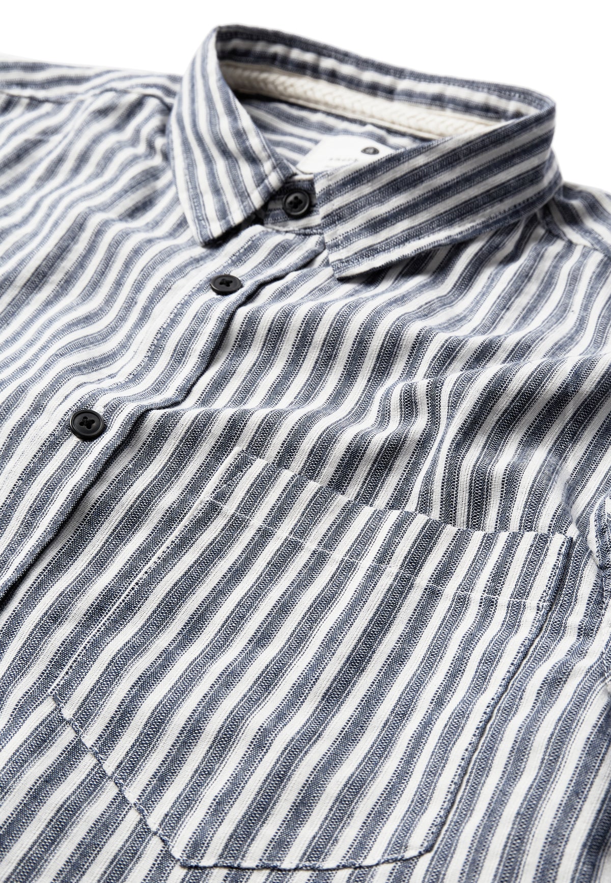 LEIF STRIPE LS SHIRT, Sky Captain - Anerkjendt
