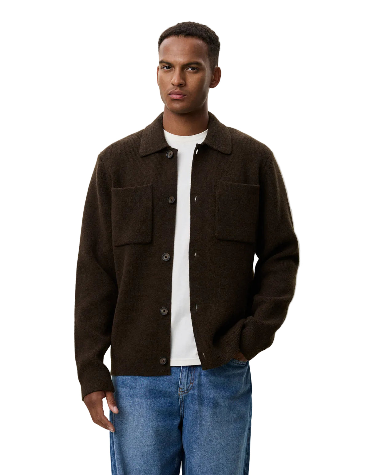 Milano Knit Overshirt Delicioso Brown, vue 10