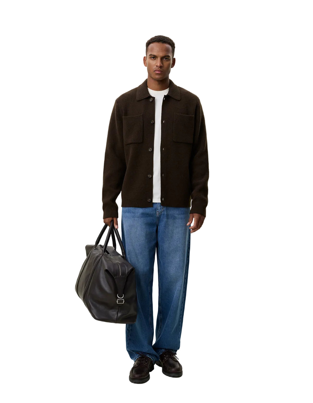Milano Knit Overshirt Delicioso Brown, vue 9
