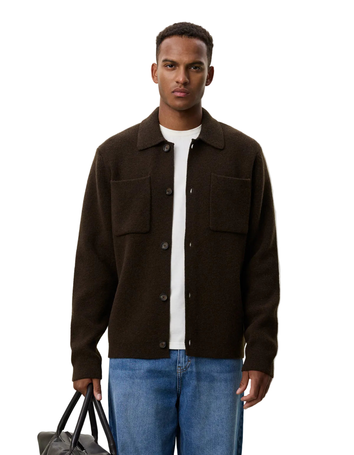 Milano Knit Overshirt Delicioso Brown, vue 8