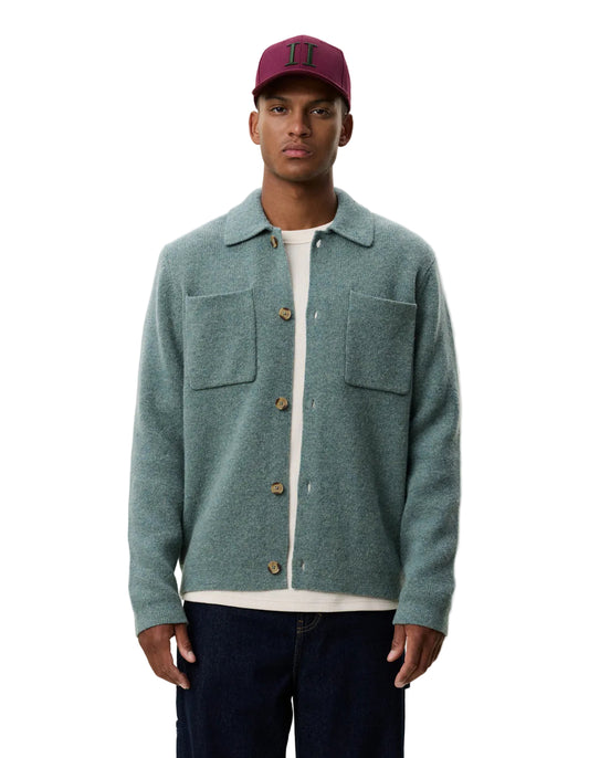 Milano Knit Overshirt Laurel Wreath Green, vue 3