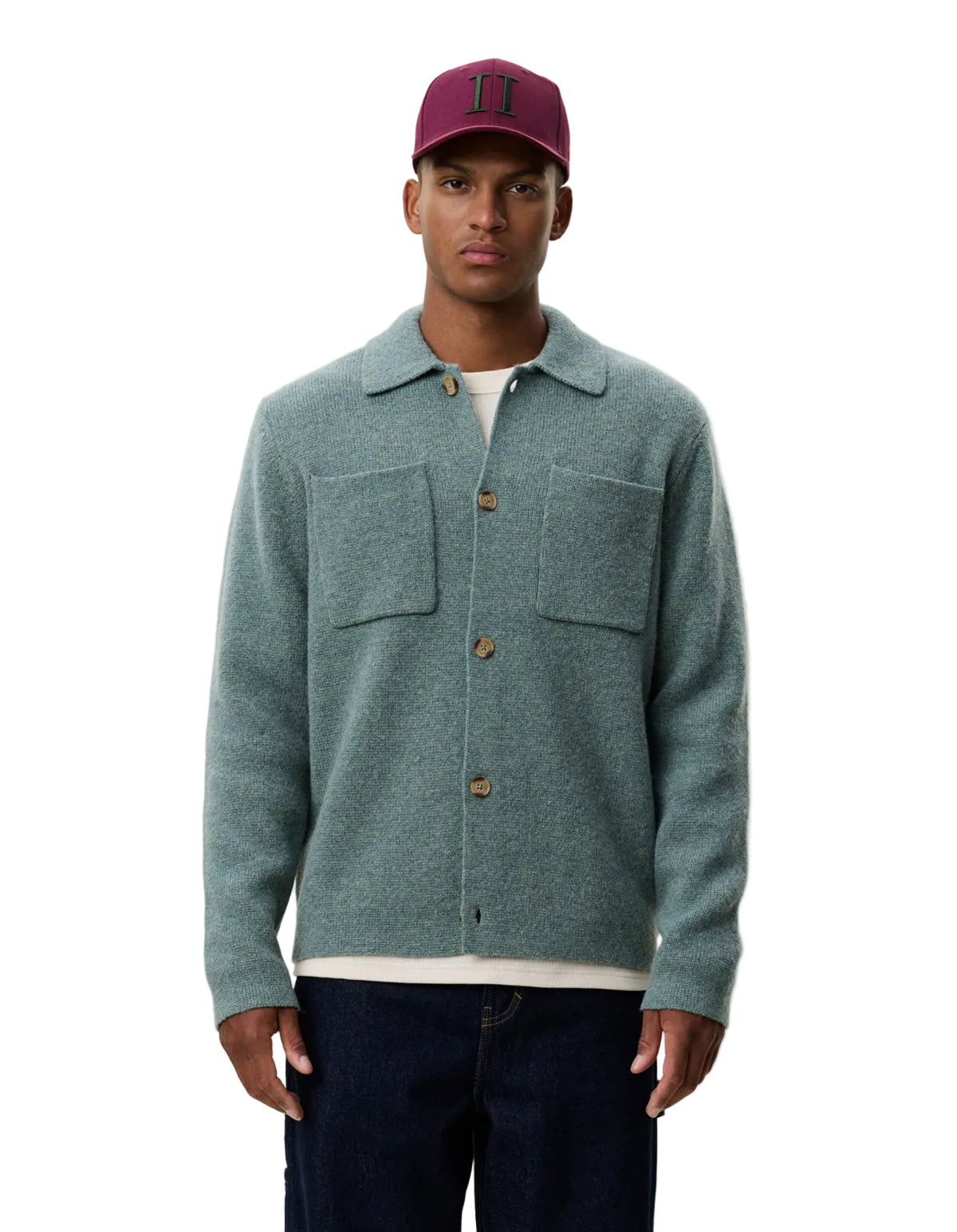 Milano Knit Overshirt Laurel Wreath Green, vue 4