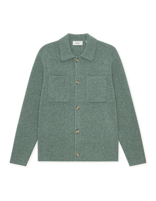 Milano Knit Overshirt Laurel Wreath Green, vue 1