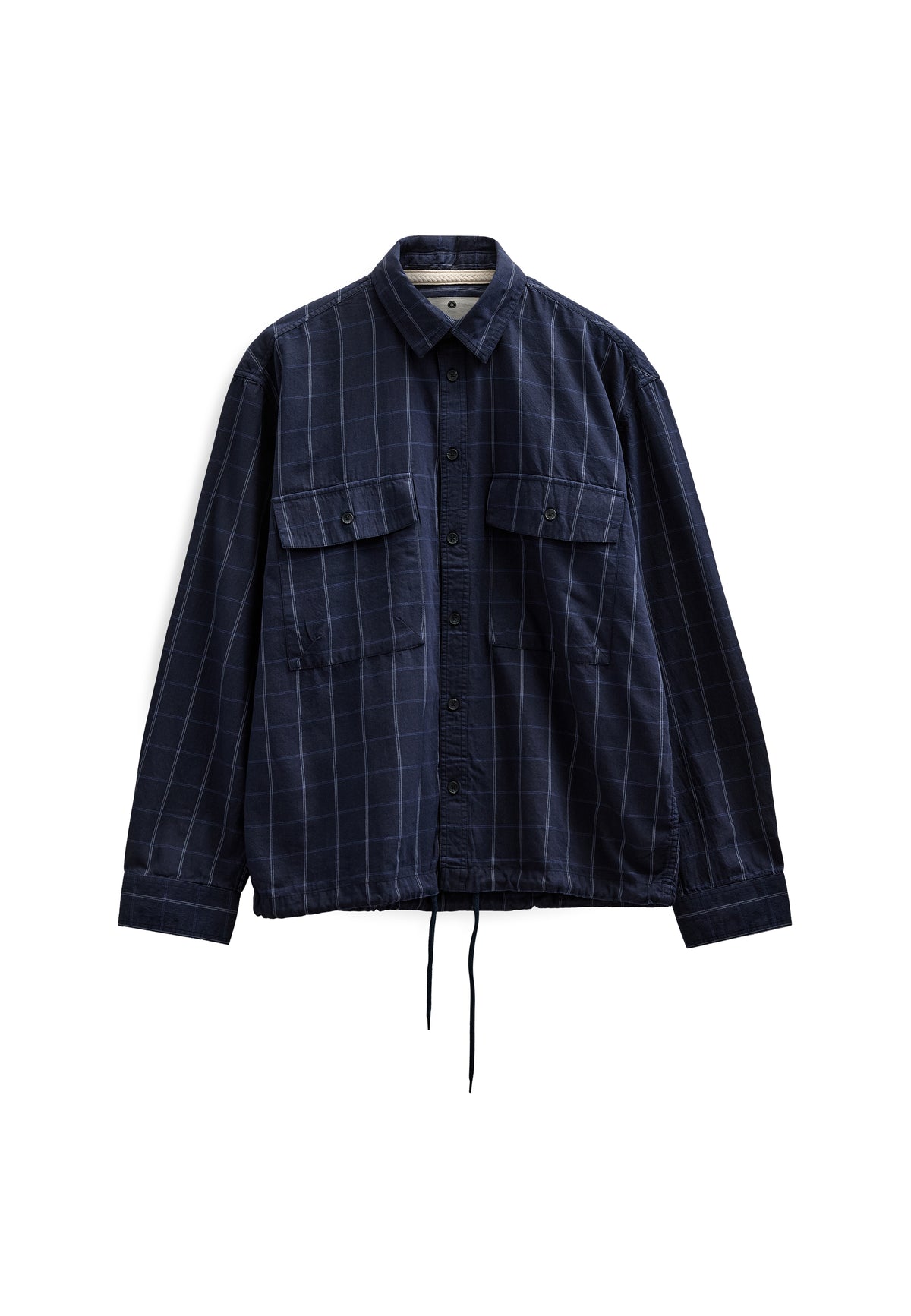Otto Check Ls Overshirt Anerkjendt, coloris Sky Captain, vue 3