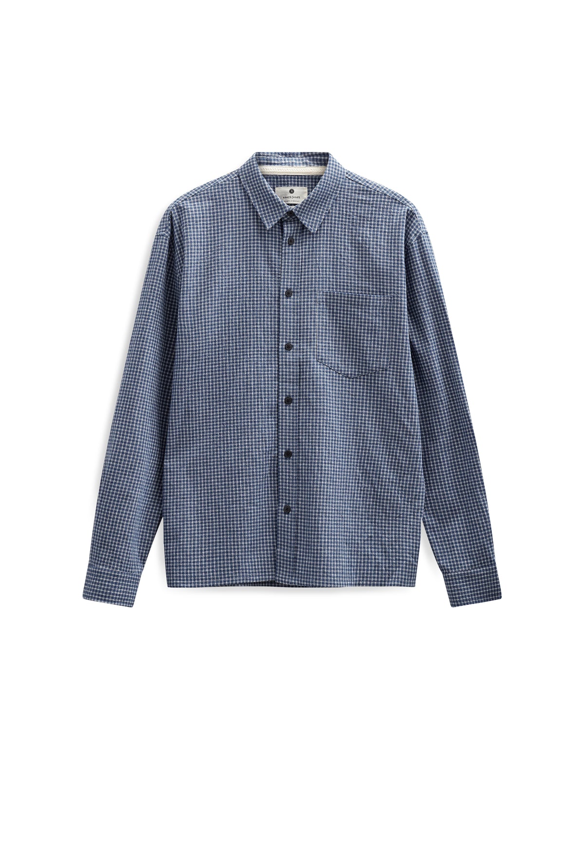 OTTO SMALL CHECK LS SHIRT, Estate Blue - Anerkjendt