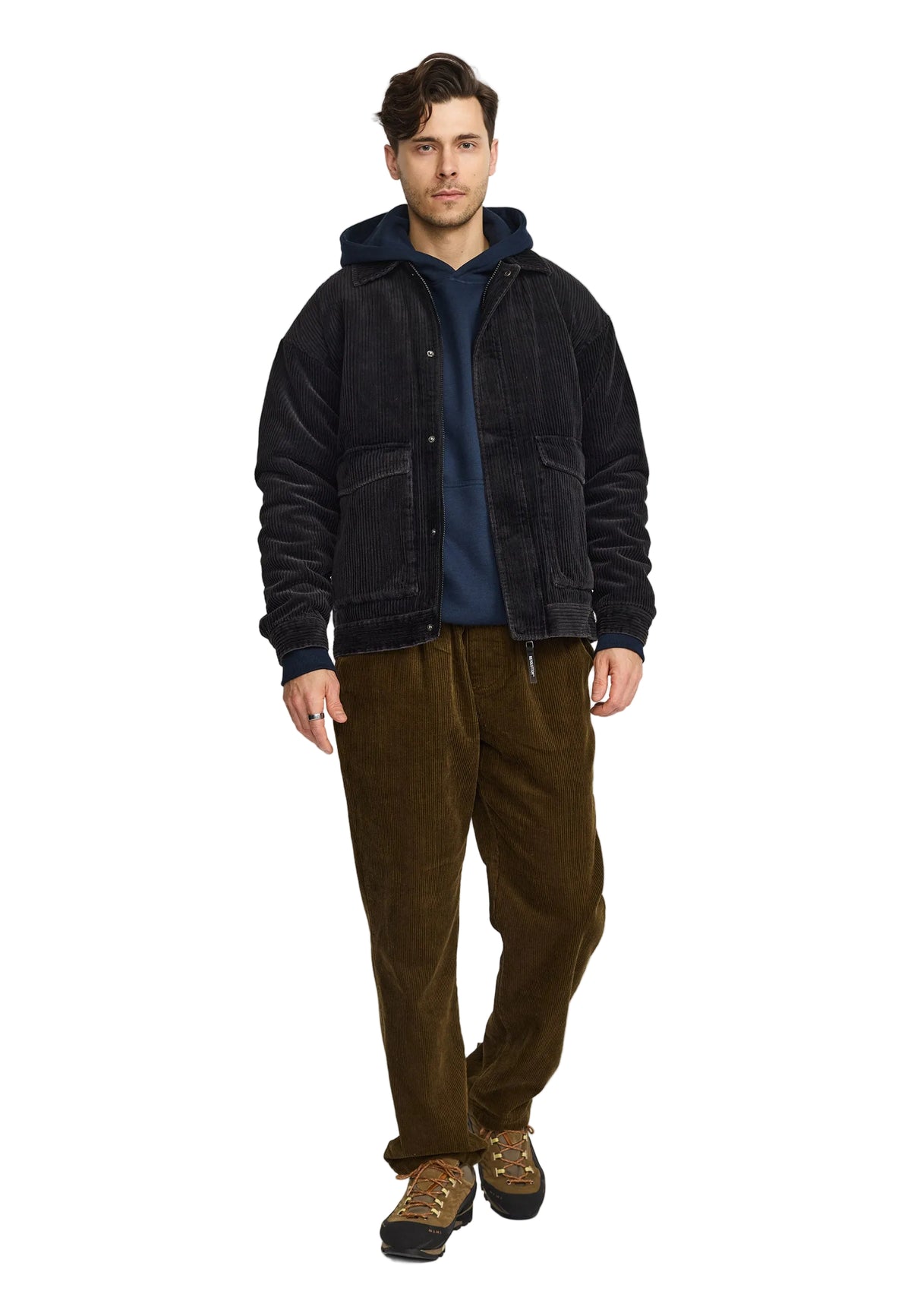 Padded Corduroy Jacket Revolution, gris foncé, vue principale