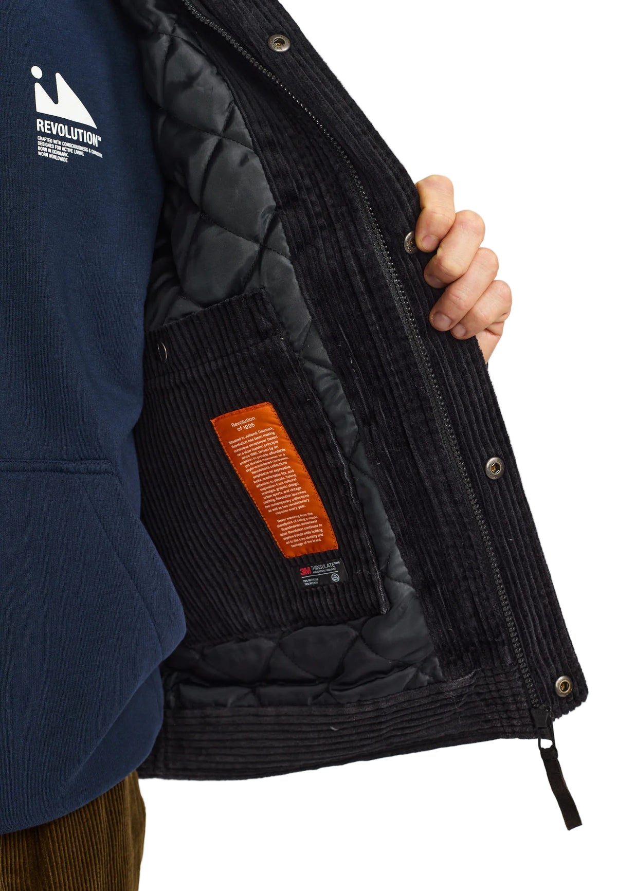 Padded Corduroy Jacket Revolution, gris foncé, vue 6
