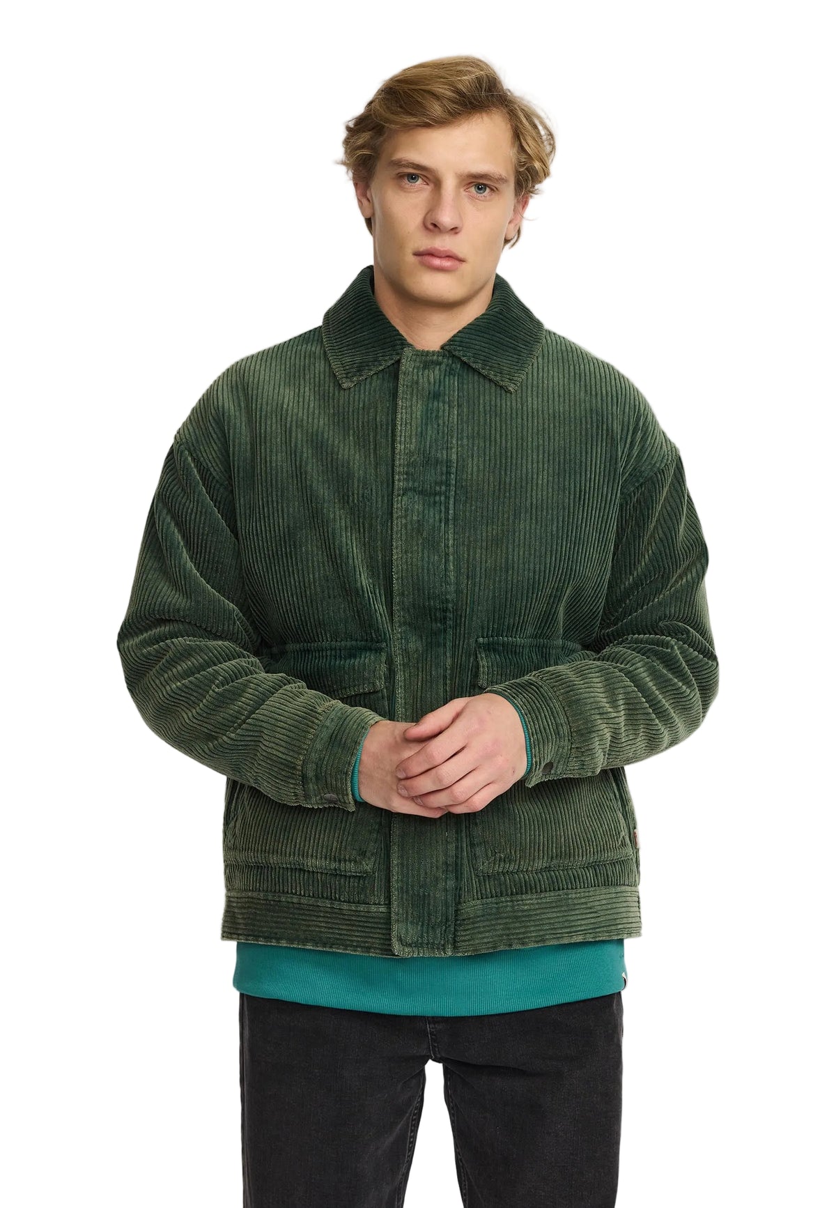 Padded Corduroy Jacket Revolution, vert, vue 2