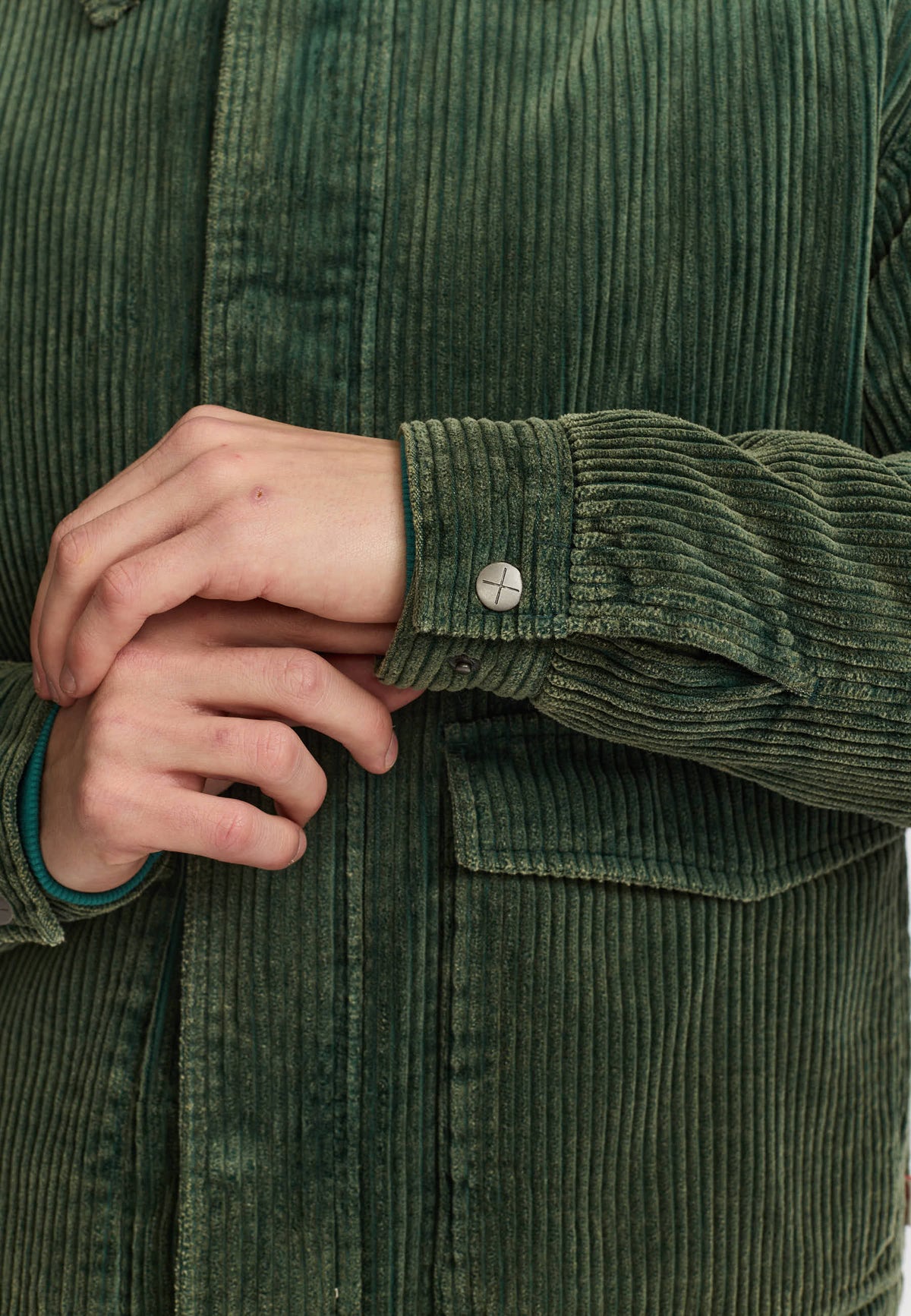 Padded Corduroy Jacket Revolution, vert, vue 4