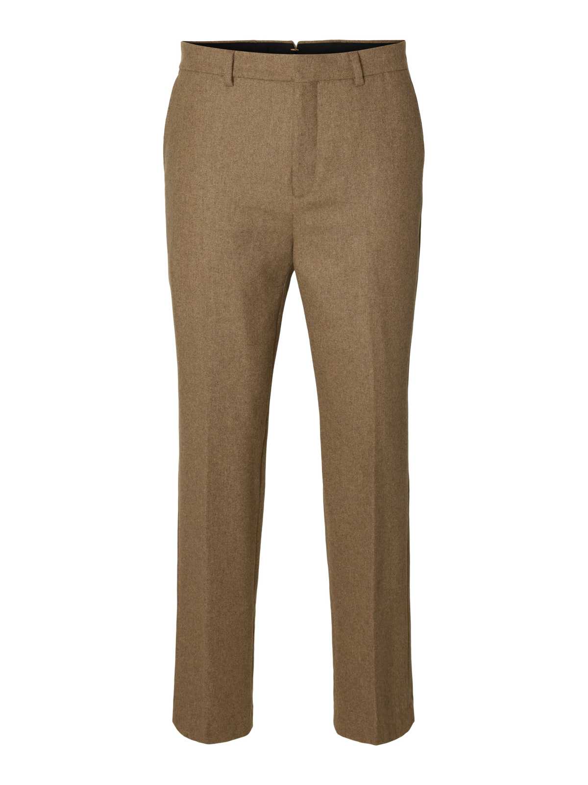 Pantalon de tailleur Paolo Wool Blend TRS Selected brun chiné, vue de face