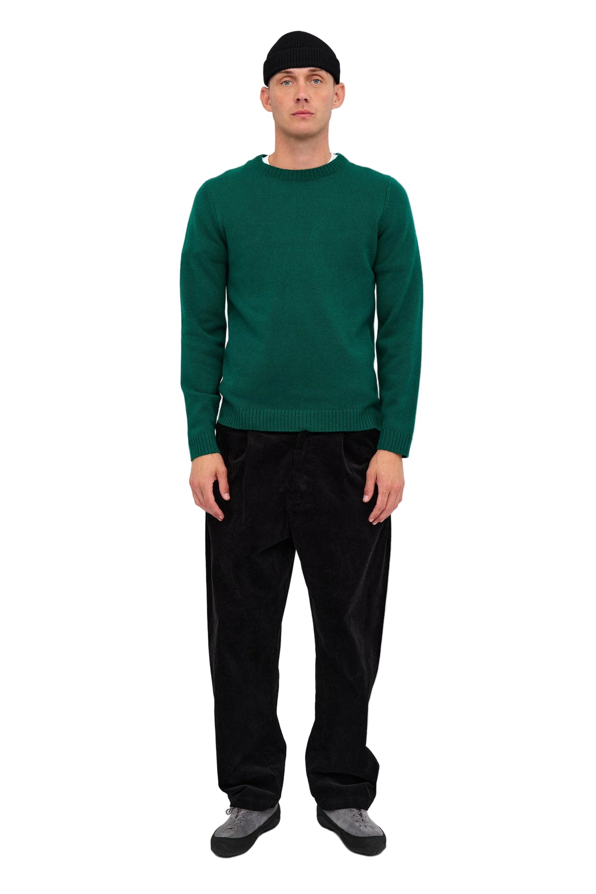 PETER MERINO WOOL KNIT, Hunter Green - Anerkjendt