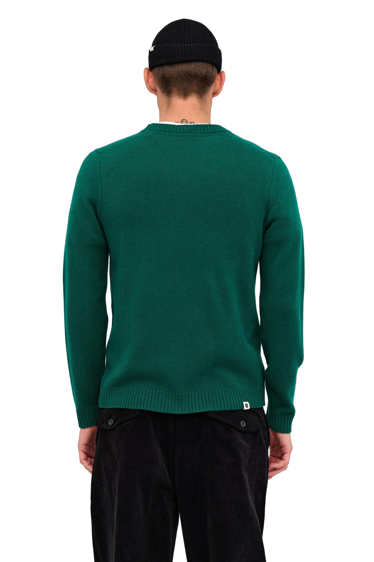 PETER MERINO WOOL KNIT, Hunter Green - Anerkjendt