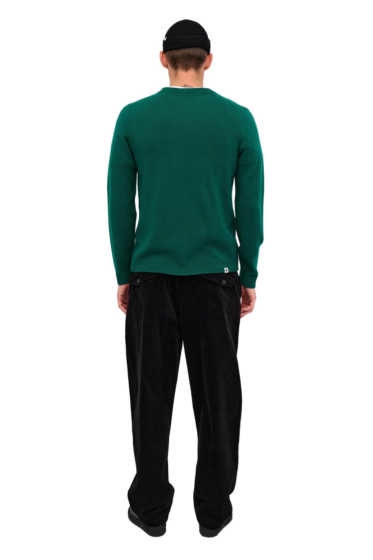 PETER MERINO WOOL KNIT, Hunter Green - Anerkjendt