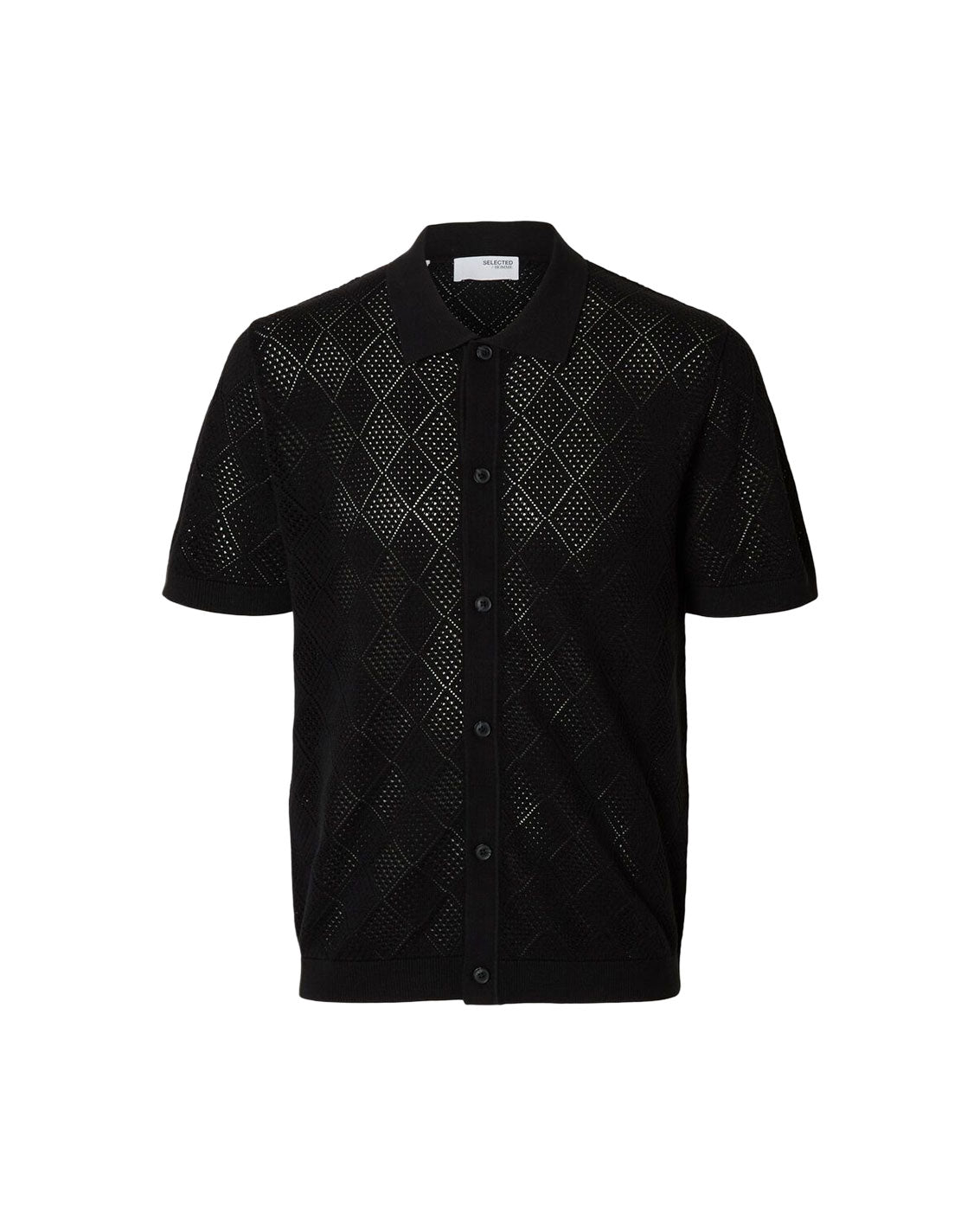 Arco SS Knit Structure Polo Cardigan