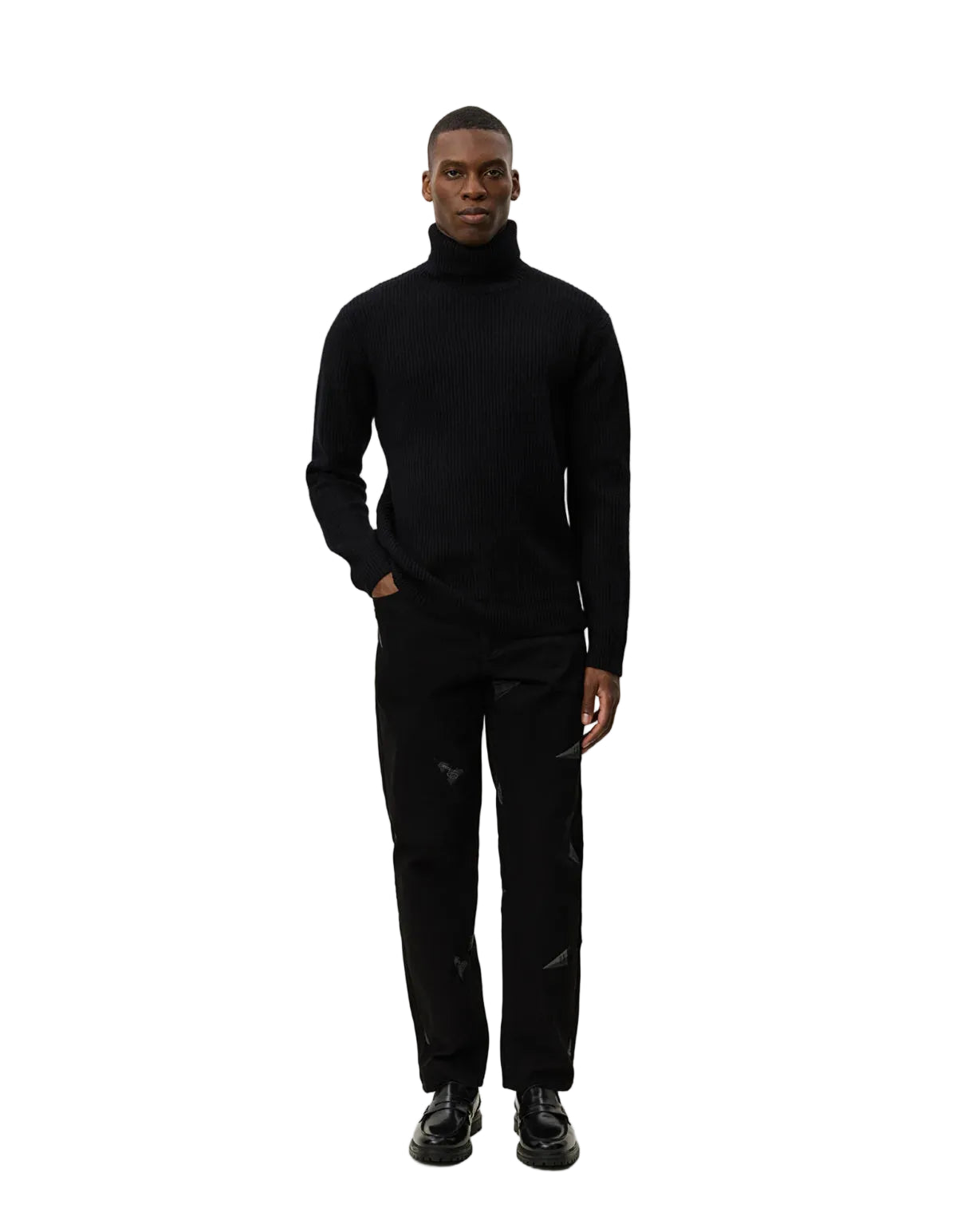 Eddie Wool Rib Rollneck Knit