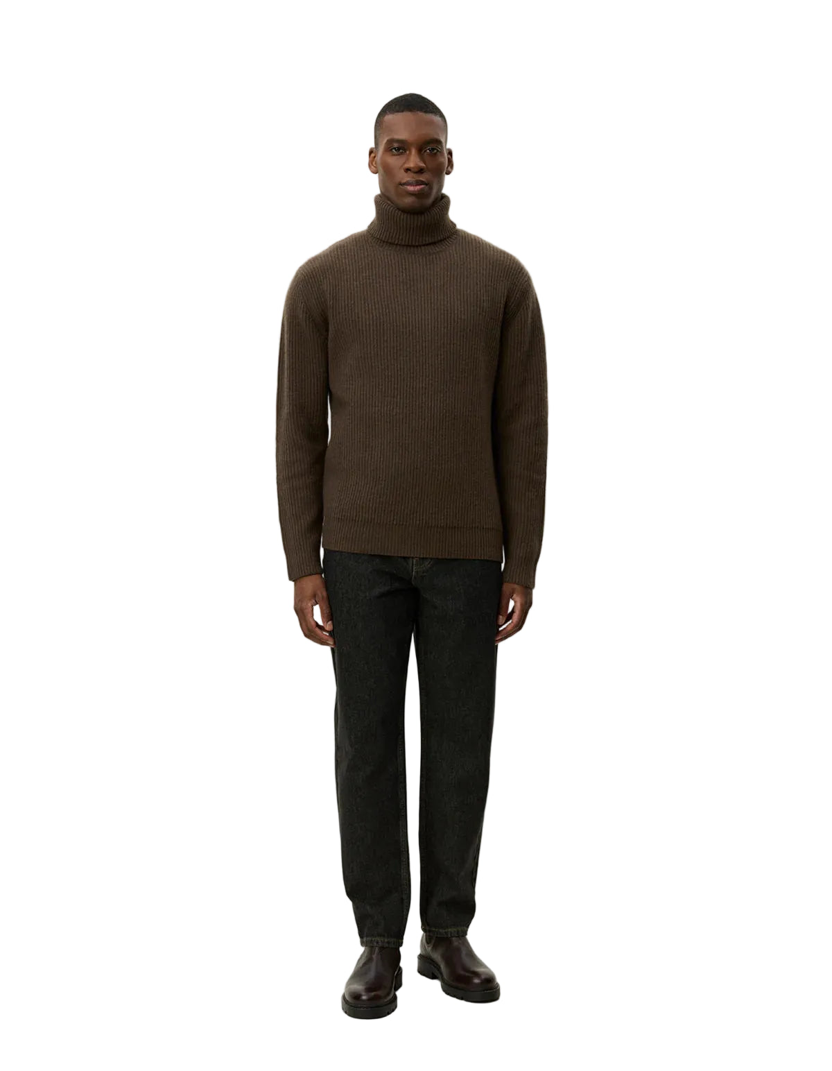Eddie Wool Rib Rollneck Knit