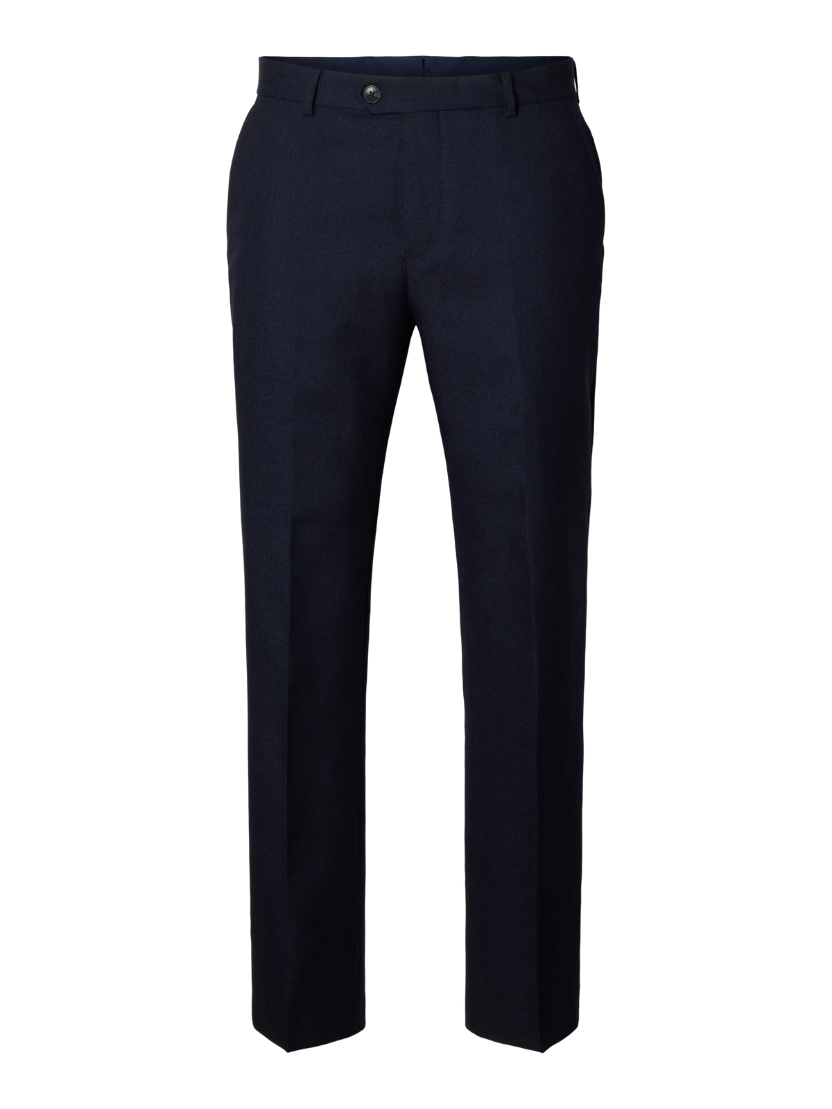 Pantalon de tailleur Selected REG-BJORN MANTECO WOOL TRS en laine bleu Dark Sapphire, vue de face