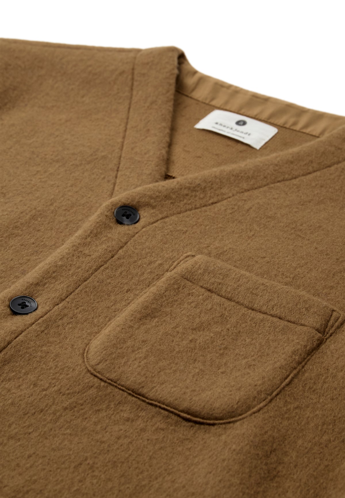 SIGURD BOILED WOOL OVERSHIRT, Ermine - Anerkjendt