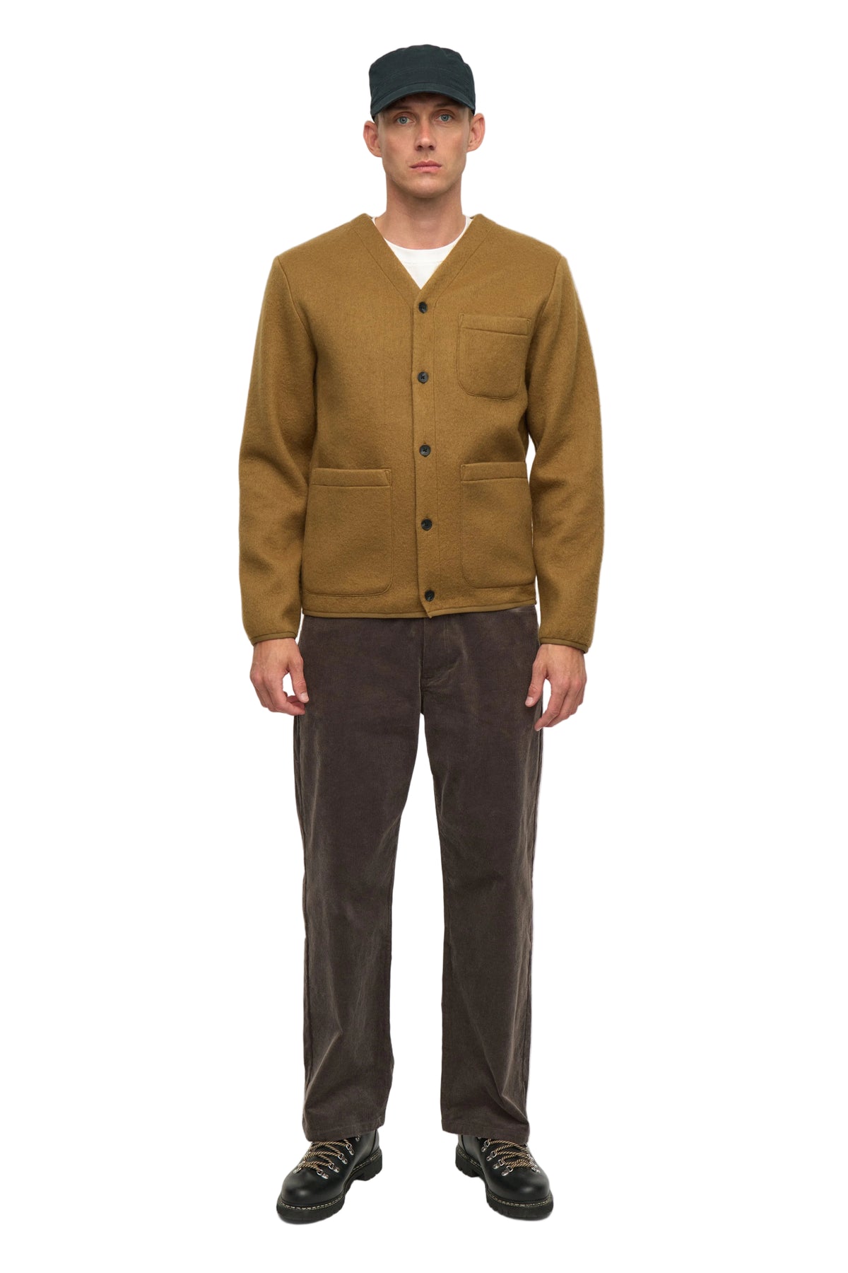 SIGURD BOILED WOOL OVERSHIRT, Ermine - Anerkjendt