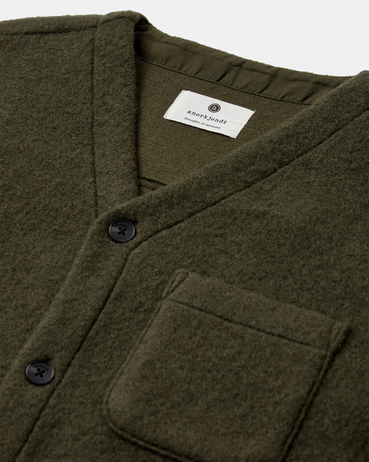SIGURD BOILED WOOL OVERSHIRT, Forest night - Anerkjendt