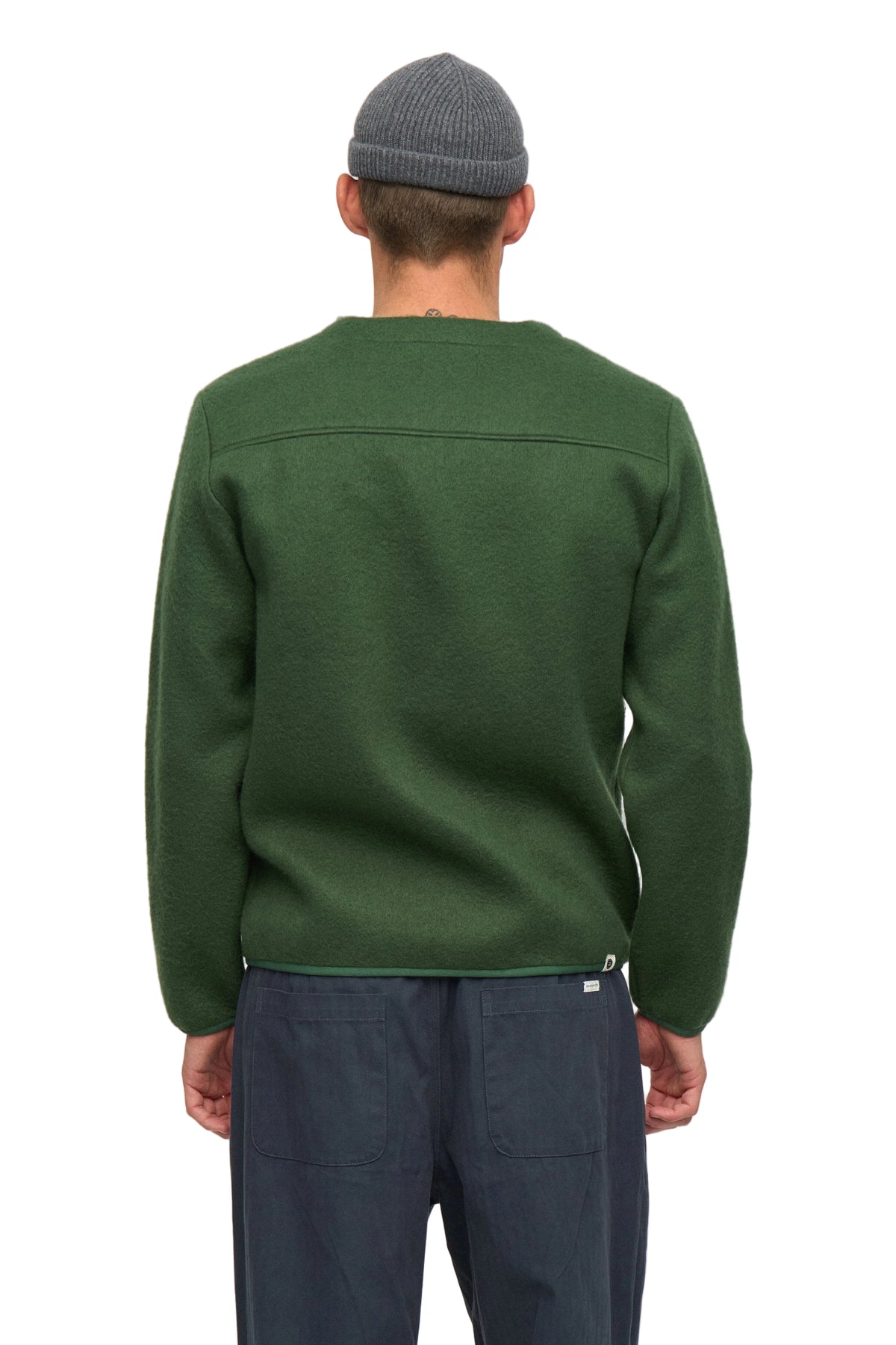 SIGURD BOILED WOOL OVERSHIRT, Hunter Green - Anerkjendt