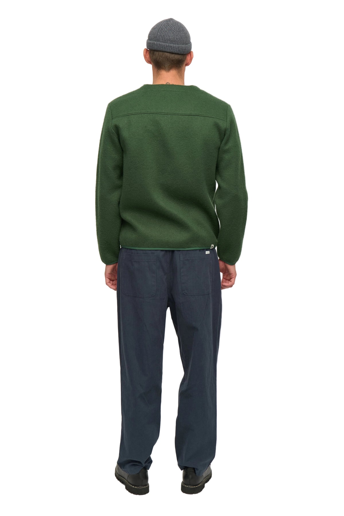 SIGURD BOILED WOOL OVERSHIRT, Hunter Green - Anerkjendt