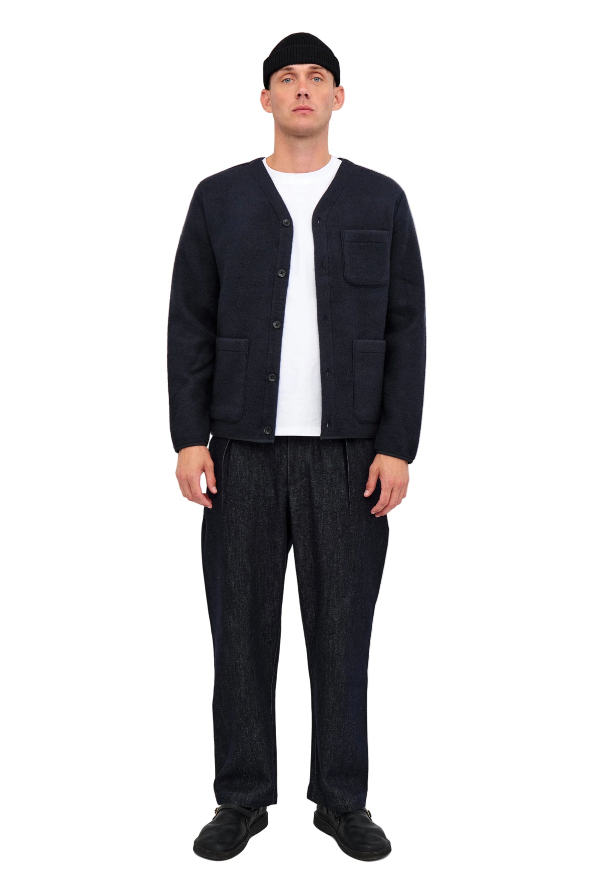 SIGURD BOILED WOOL OVERSHIRT, Sky Captain - Anerkjendt