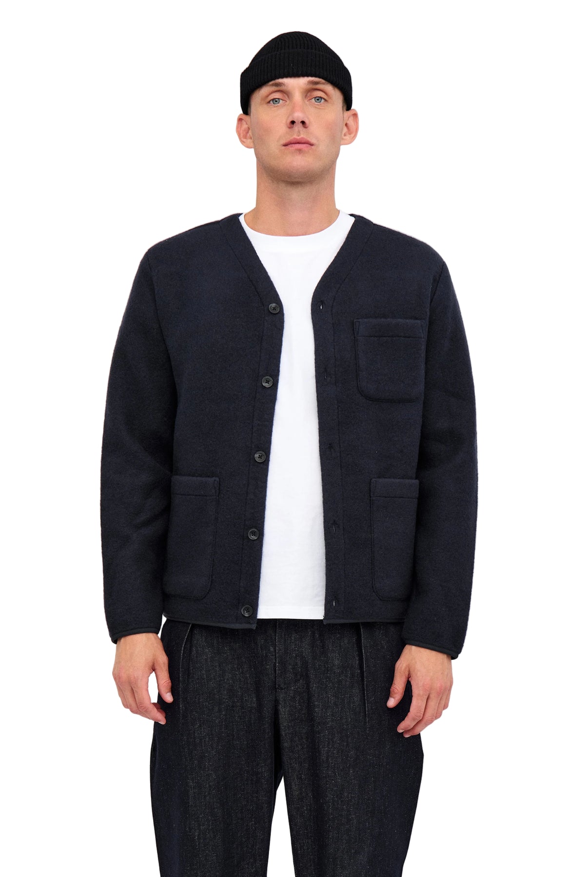 SIGURD BOILED WOOL OVERSHIRT, Sky Captain - Anerkjendt