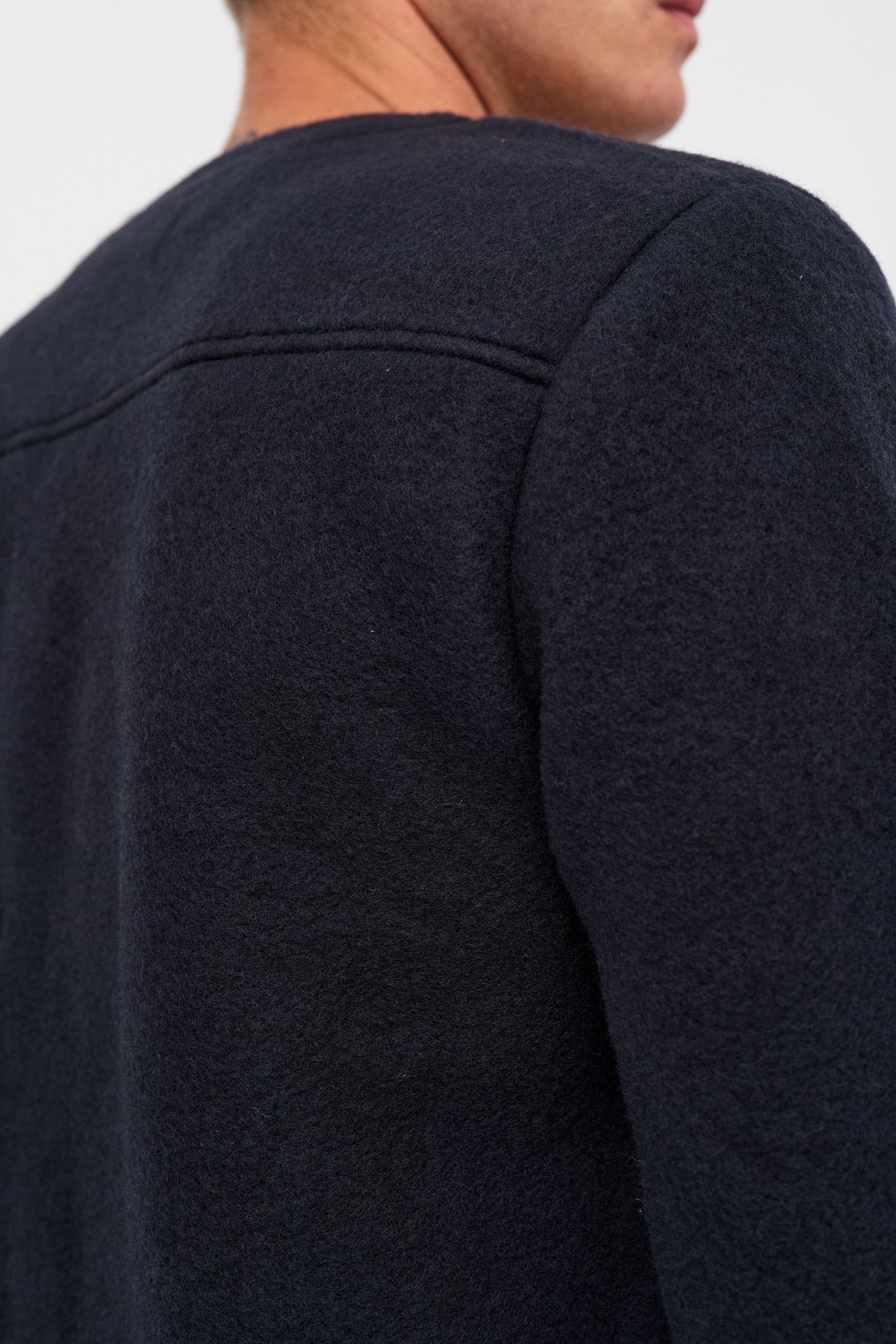 SIGURD BOILED WOOL OVERSHIRT, Sky Captain - Anerkjendt