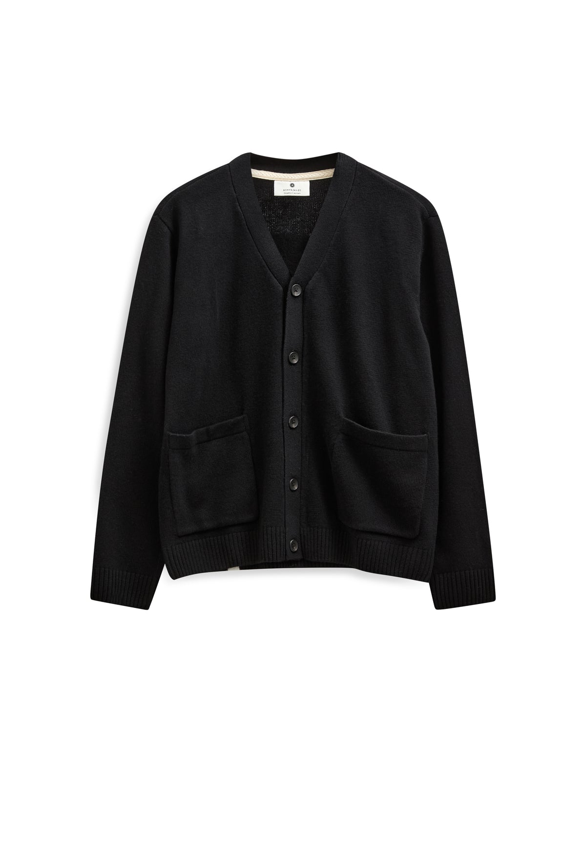 SINUS MERINO CARDIGAN, Caviar - Anerkjendt