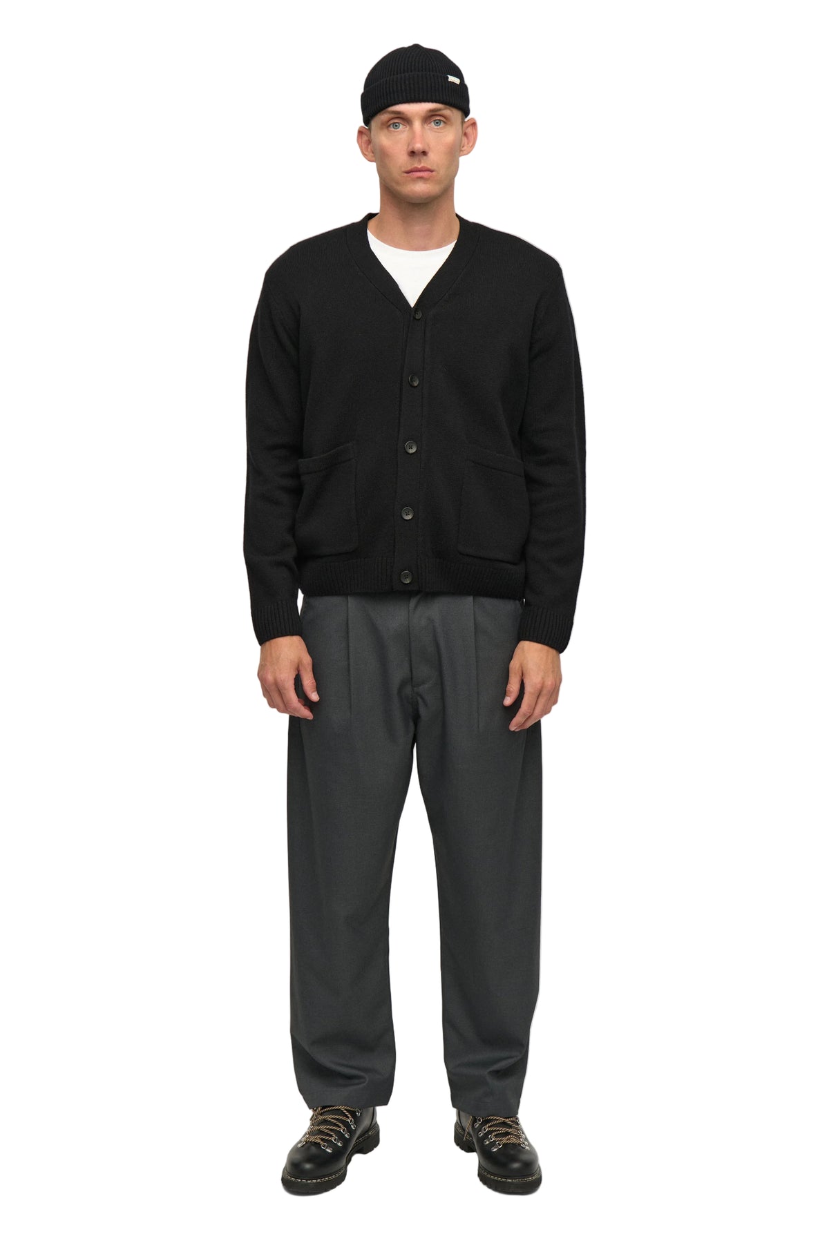 SINUS MERINO CARDIGAN, Caviar - Anerkjendt