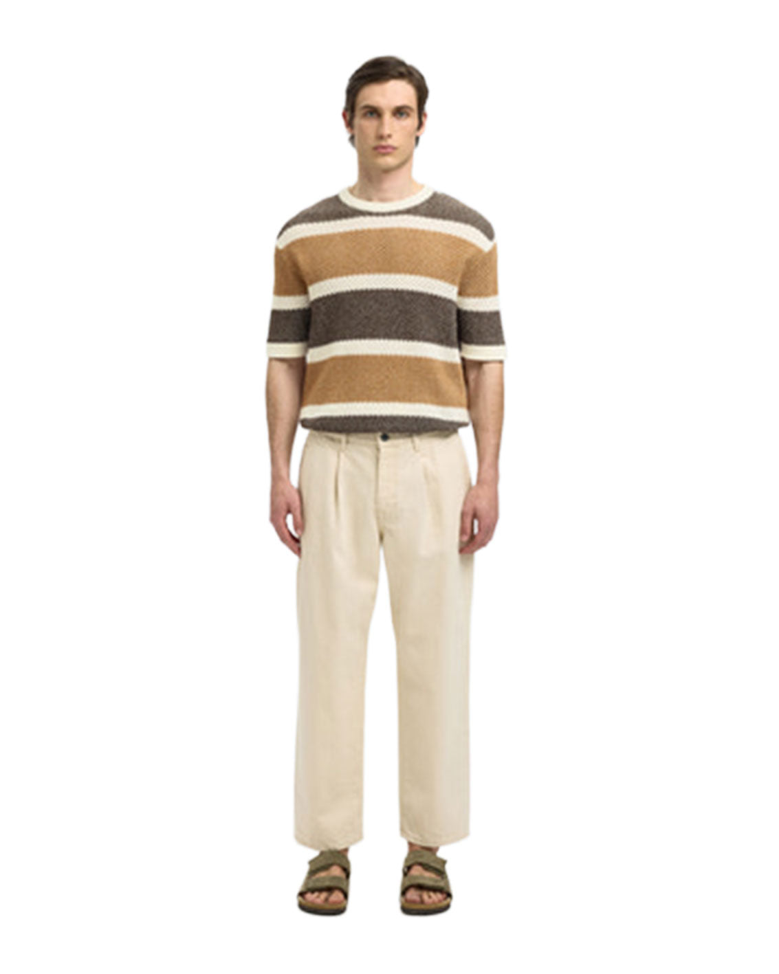 Ginger SS Knit Relaxed Stripe Tee
