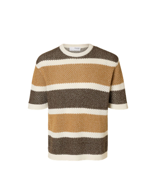 Ginger SS Knit Relaxed Stripe Tee
