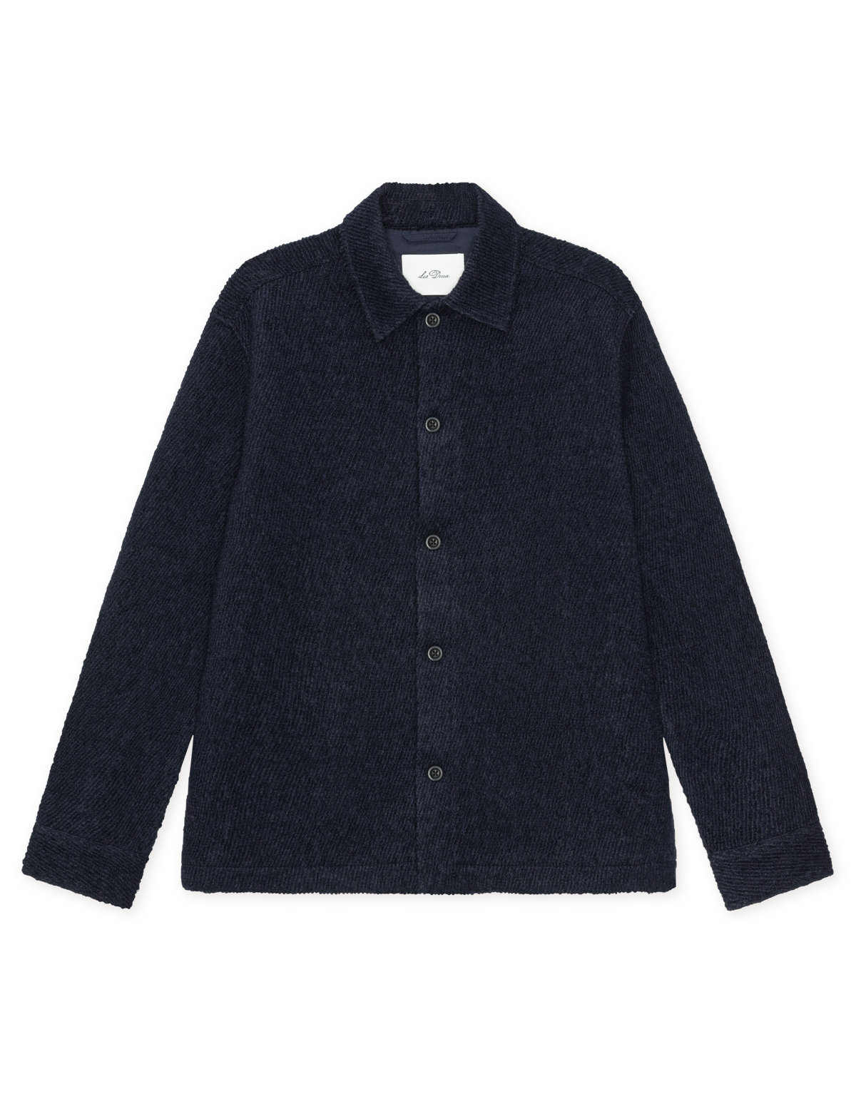 Wool Twill Overshirt Dark Navy Blue, vue 1