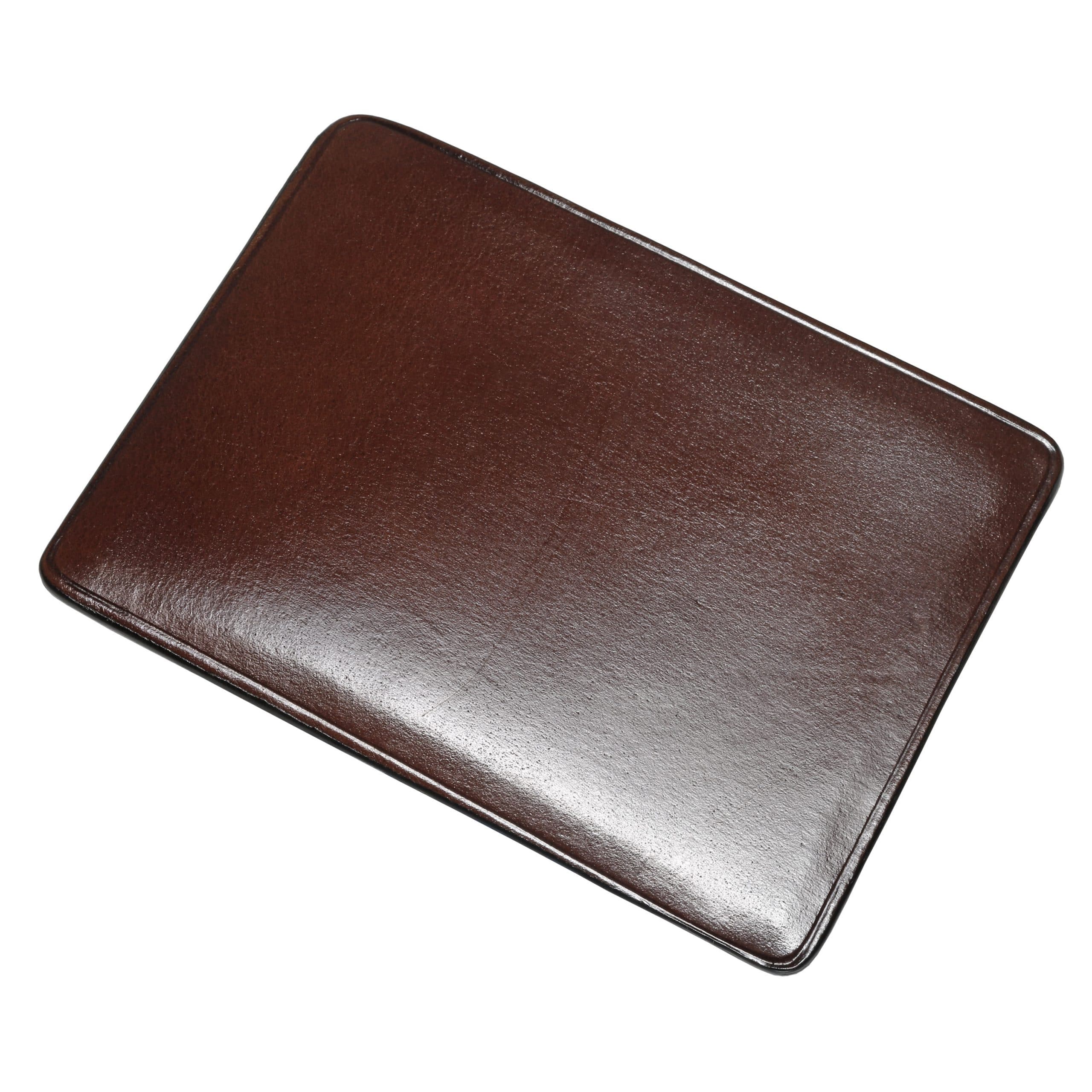 Card & Document Holder Coloured Leather Brown Il Bussetto